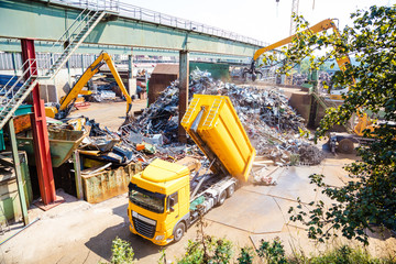 Recyclingindustrie. Business Recycling.Metall Abfalltrennung.