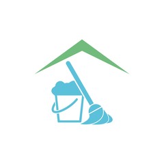 Cleaning house icon on white background © sljubisa