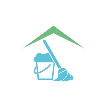 Cleaning house icon on white background