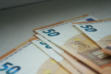 50 euro banknotes money background