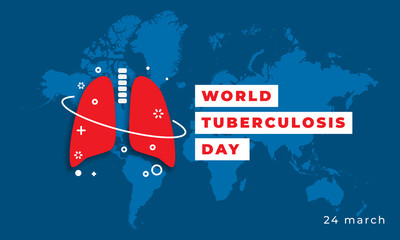 Vector illustration of a lungs for World Tuberculosis Day.