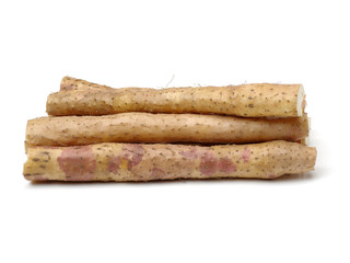 Chinese yam on white background