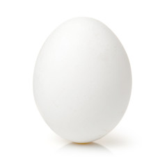 White egg - isolated on white background