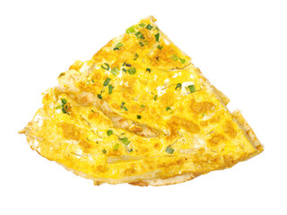 Chinese-style egg cake on white background