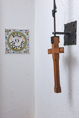 Pforte des Kapuzinerklosters, Mels, St. Gallen, Schweiz