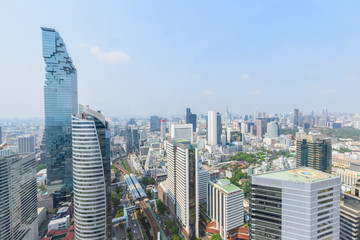 Fototapeta premium High view of high building in the city