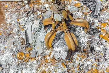 Recycling industry. Business Recycling.Waste separation. Metal Recycling