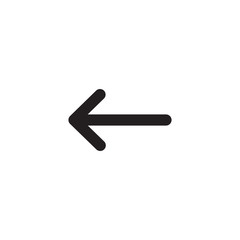 Simple arrow left flat icon design vector