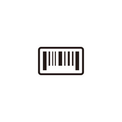 Simple bar code flat icon design vector