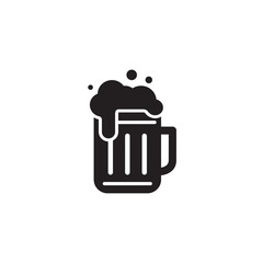 Simple beer flat icon design vector