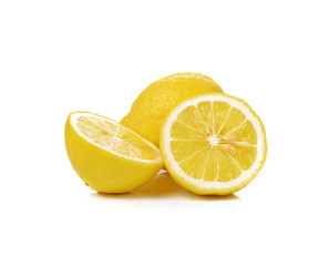 Fresh lemon isolated on white