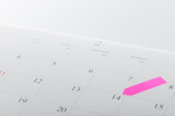 カレンダーと付箋