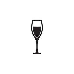 Simple champagne flat icon design vector
