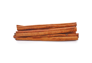 Cinnamon sticks isolated on white background