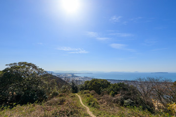 在自山からみた福岡市内　福岡県福津市