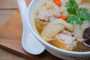 Braised Pork soup with Chinese herb and bamboo,Bamboo Mushroom Soup