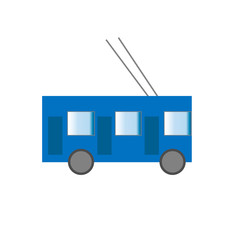 City public transport trolleybus , vector illustration