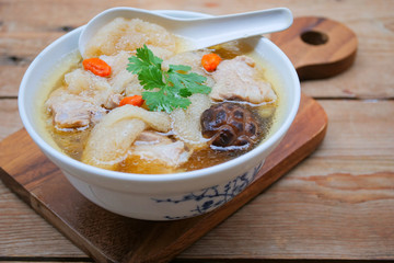 Braised Pork soup with Chinese herb and bamboo,Bamboo Mushroom Soup