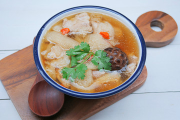 Braised Pork soup with Chinese herb and bamboo,Bamboo Mushroom Soup