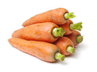 Fresh carrot on a white background