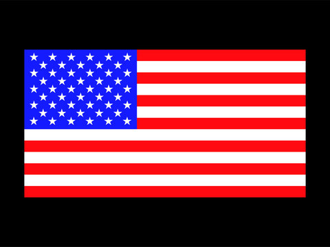 Vector image of American flag. Patriotic background