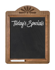 A chalkboard sign on a white background - Todays Specials