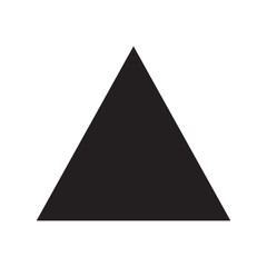 Up arrow triangle or pyramid line art vector icon for apps and websites.