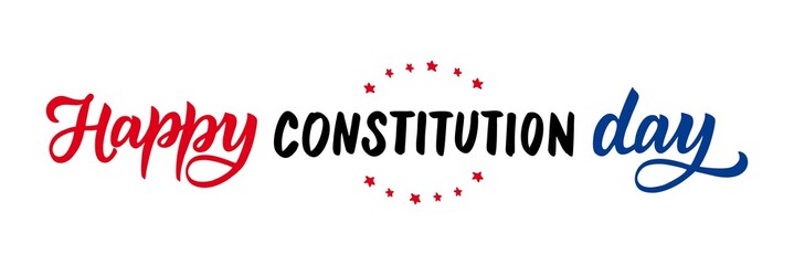Banner Constitution Day and Citizenship Day in America. Independence Day. Vector flat  illustration tamplate for USA and celebratory lettering for web