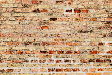 old red brick wall background
