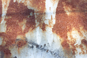 corrosion on the metal texture . Destructive metal close-up