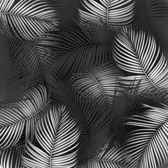 Tropical summer leaves background with jungle plants