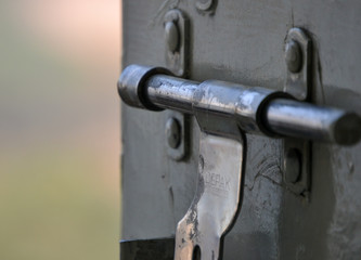 old padlock on a door