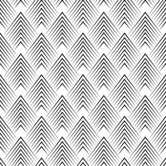 Black and white geometric line background pattern. Creative zigzag line vector illustration for greeting cards, cover, flyer, wallpaper. Abstract texture ornament design, repeating tiles.