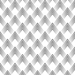 Black and white geometric line background pattern. Creative zigzag line vector illustration for greeting cards, cover, flyer, wallpaper. Abstract texture ornament design, repeating tiles.
