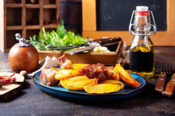 potato with meat