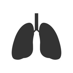 Icon lungs. Simple black vector illustration isolated on white