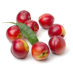 nectarine on a white background