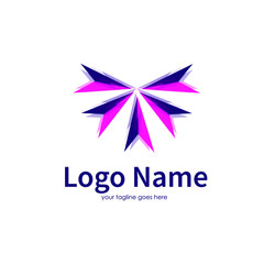 Abstract business company logo. Corporate identity design element. Industry  finance  bank logotype idea. network integrate  technology interaction concept. 