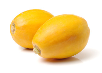 Papaya fruit isolated on a white background