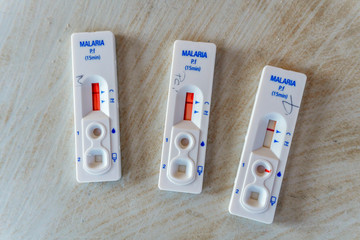 Doing malaria test from blood