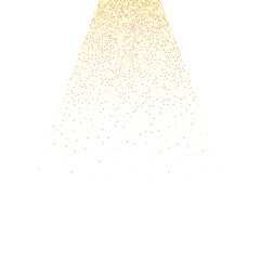 Isolated golden dust particles.