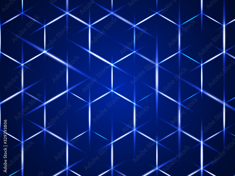 Poster background with hexagons. hi-tech digital technology concept, abstract background. vector illustrati