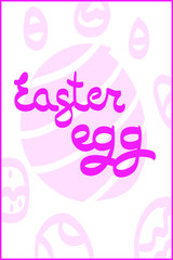 happy easter egg postcards vector