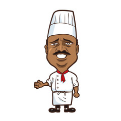 イラスト ：インド人 シェフ