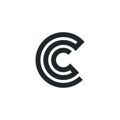 Letter C Logo Lettermark Monogram - Typeface Type Emblem Character Trademark