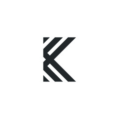 K Letter Logo Lettermark Monogram - Typeface Type Emblem Character Trademark