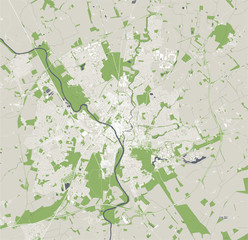 map of the city of York, North Yorkshire, Yorkshire and the Humber , England, UK