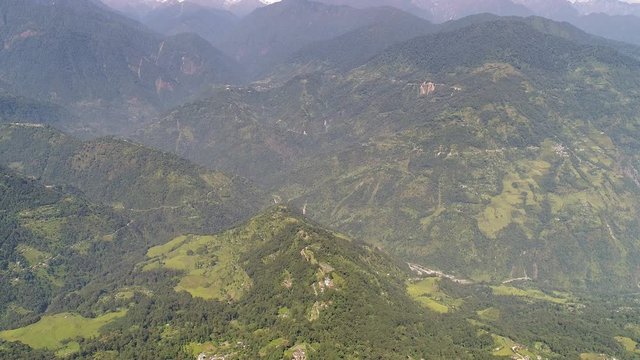 Pelling en inde dans l' Uttarkhatang vue du ciel