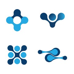 Fototapeta na wymiar Molecule logo template vector icon