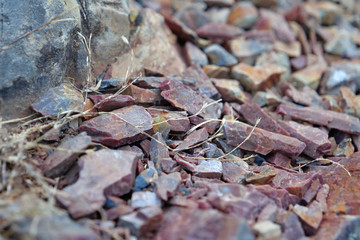 Red geological material